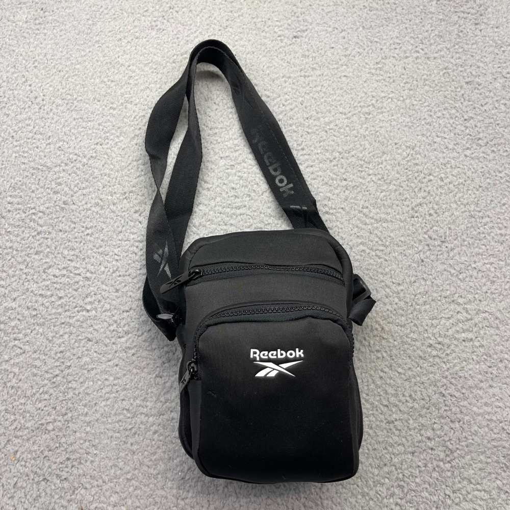 Reebok RWS2C2087TJ Black Crossbody Adjustable Strap Logo 043516 Travel Side Bag